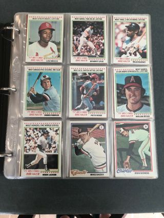 1978 Topps Baseball Set Complete 1 - 726 Nm In Binder Murray,  Molitor,  Dawson