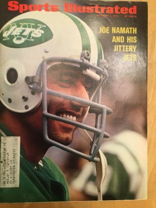 Sports Illustrated October 9,  1972 - Joe Namath