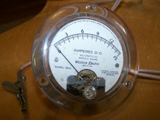 Vtg Lucite Western Electric 321 - L Dc Milliamperes Panel Gauge Meter