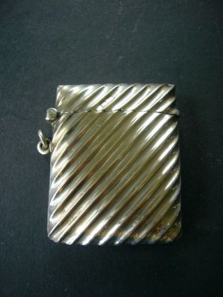 Antique Sterling Silver Vesta Match Safe Case D & F Birmingham 1903 25g