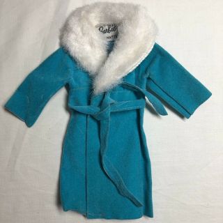 Vintage Barbie Glamour Group Turquoise Fur Coat 1510 Sears Exclusive