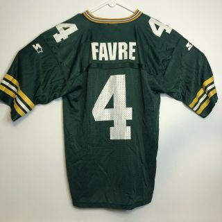 Green Bay Packers Brett Favre Vintage Starter Home Jersey 4 Size 48 Large