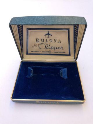 Vintage Bulova Jet Clipper Watch Display Presentation Box Case Only - No Watch