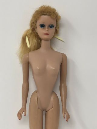 Vintage 1958 Barbie Doll Blonde Ponytail Made In Japan