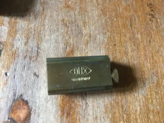 Vintage Dux Germany Brass Adjustable Pencil Sharpener In Leather Case