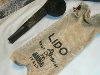 Vintage Lido Brebbia Root Briar Italy Pipe 510 w/ box 2