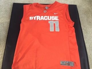 Authentic Nike Team Elite Syracuse Orange 11 Basketball Jersey Youth Medium
