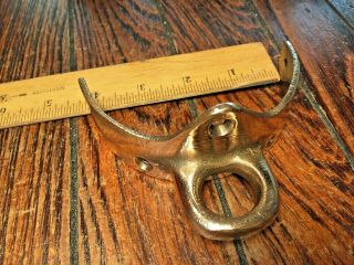 Vintage New? Cast Bronze Spinnaker Pole Mast Fitting Or Boom Bail,  Or ?? 4 " Wide