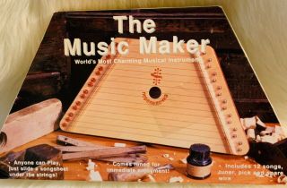 Vintage The Music Maker Lap Harp Peeleman Mclaughlin Box Nepenenoyka