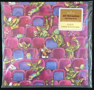 Vintage Old Stock Hallmark Gremlins Gift Wrap Wrapping Paper 8.  33 Sq.  Ft.