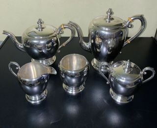 Preisner Sterling Silver 5 Piece Tea Set 706 1940 