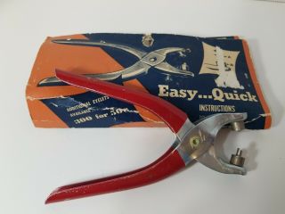 Vintage Eyelet Tool Setter Kit W/eyelets,  Hole Punch,  Set Of Eyelets