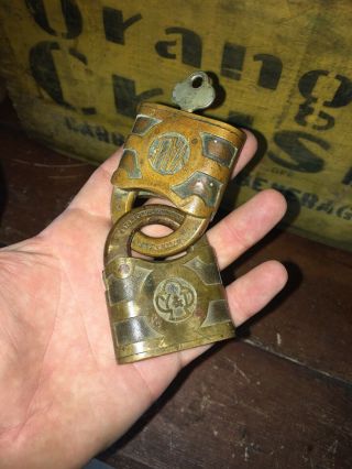 Antique Yale & Towne Brass Padlock Pair With 1 Key — - Buy Now