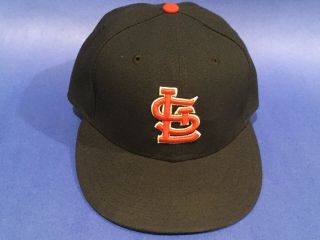 Moss Size 7 1/4 2016 Cardinals Blue Game Issued Hat Cap Mlb Hologram