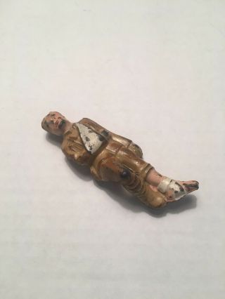Vintage Manoil Barclay Lead Toy Soldier,  Wounding,  Lying,  Laying,  Bandage,