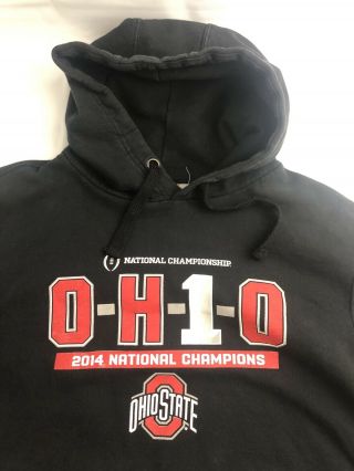 Ohio State Football 2014 Ncaa National Champions Hoodie Size Xl