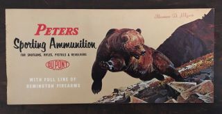 Vintage Remington Peters Sporting Ammunition Du Pont 1960’s Gun Ammo Ad Brochure