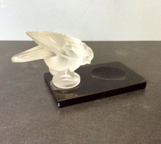 VTG Antique Crystal Glass Bird Sculpture On Base LALIQUE ? estate - Steuben Era 2