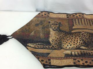 Vintage Cheetah Tapestry Table Runner,  Animal Print 2