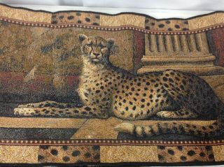 Vintage Cheetah Tapestry Table Runner,  Animal Print 3