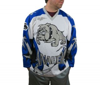 Vintage Anaheim Bulldogs Hockey Jersey Xl 12 Amateur Nhl College Team 90s Shirt