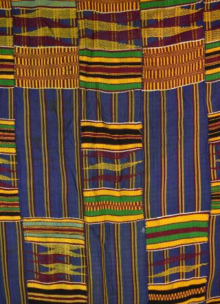 Kente Handwoven Cloth Asante Ghana African Art Was $150.  00