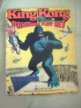 Vintage 1976 King Kong Panorama Colorforms Adventure Play Set Exc