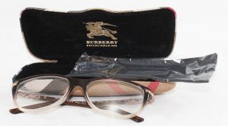Vintage Burberry - Eyeglass Frames - W/case & Cleaning Cloth - B2107 3298 53 15 135