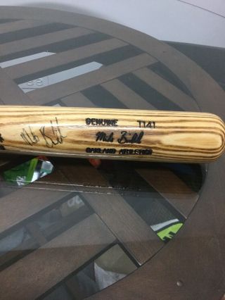 Oakland Athletics Mike Bordick Signed Autographed Game Bat
