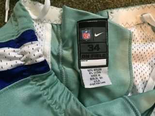 2015 Dallas Cowboys Home Game Issued Sea foam Silver Pants With Socks 3