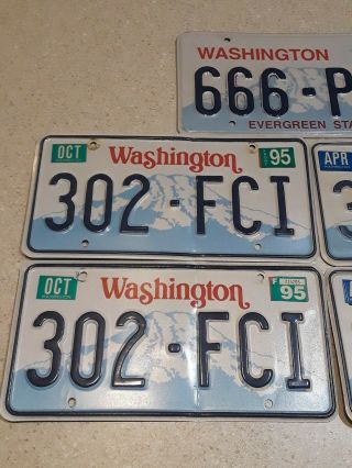 Vintage Washington License Plates Matching Pair Set 2