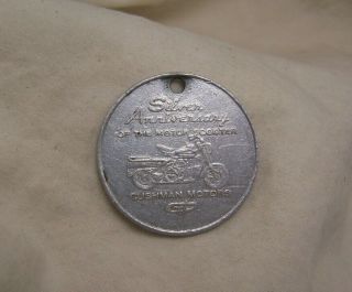 Vintage Cushman Motors Motor Scooter Silver Anniversary Souvenir Coin