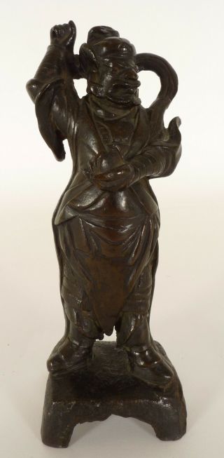 An Antique Chinese Temple Guard Figurine Of The 16th/17th C.  Ming - Dynasty