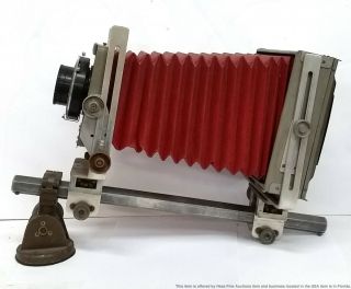 Antique Burke James Grover Copal No.  3 5.  6 F= 210mm Lens Bellows Camera