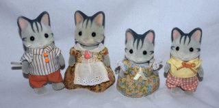 Calico Critters Sylvanian Families Retired Htf Fisher Cat Family