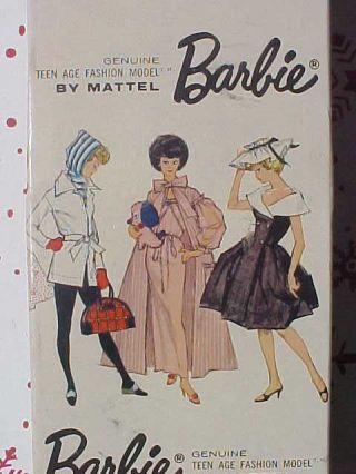 Vintage Mattel Barbie Blonde Ponytail Empty Box 1960 