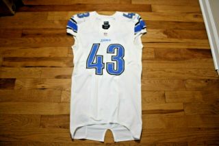 White 2013 Detroit Lions Game Jersey Size 44,  4