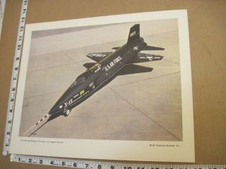 Old North America Aviation Military Navy Airplane Photo X - 15 Manned 15 X 12