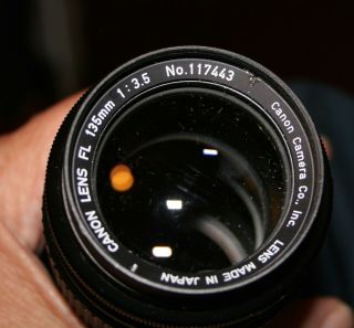 Vintage Canon Fl 135mm 1:3.  5 Lens