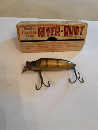Vintage Heddon River Runt Spook Floater Lure In The Box