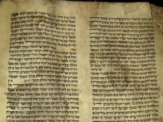 Antique Complete Esther Scroll Megillah Purim On Parchment Poland 150 years old 3