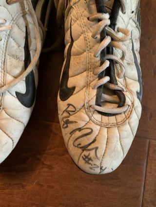 Ray Mickens Nfl Jets Game Autographed Cleats With