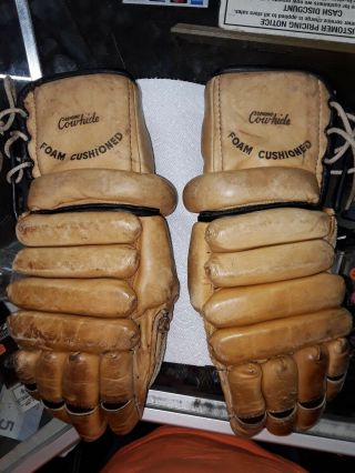 Vintage Cooper Hockey Gloves Armadillo Thumbs