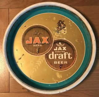 Vintage Jax Draft Beer Serving Tray Metal 13” Orleans La