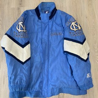 Men’s Vintage 90s Starter North Carolina Unc Tar Heels Puffer Jacket Sz Xl Blue