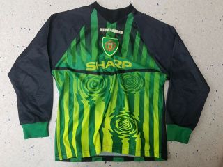 Rare Vintage Retro Man United Goalkeeper Shirt Top 158 Age 12 - 13 Season 97/98