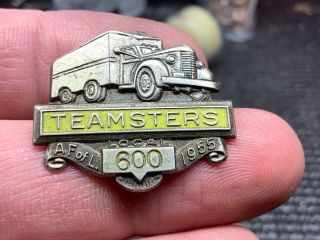 Teamsters Local 600 Vintage 1955 Rare Service Award Pin.