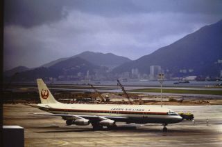 1965 - Hong Kong Photo Slide - Jal Japan Airlines - Dc8 - Kai Tak - Hkg