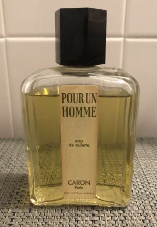 Vintage Caron Paris Pour Un Homme Eau De Toilette Cologne Splash 6.  76 Fl Oz