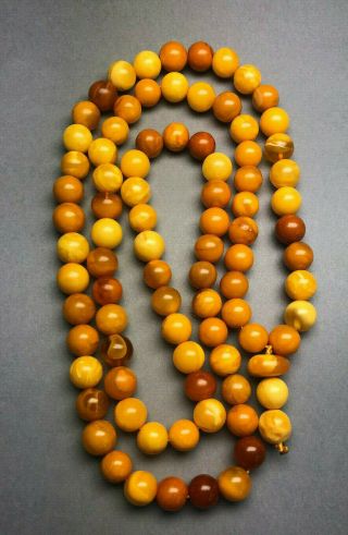Antique Baltic Amber Necklace 28 G.